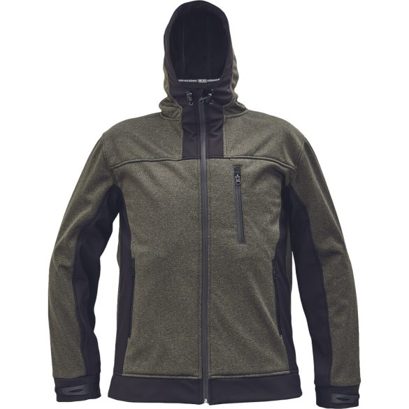 HUYER SOFTSHELL kabát olajzöld 3XL