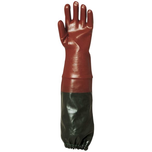 COVERGUARD 3668 MÁRTOTT PVC KESZTYŰ, BORDÓ, SAV/LÚG/OLAJÁLLÓ, 70CM HOSSZÚ_9