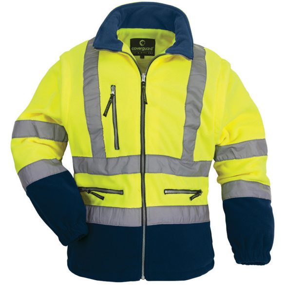 COVERGUARD 7PSTYXL FLUO PULÓVER LEVEHETŐ UJJÚ SÁRGA/KÉK_XL