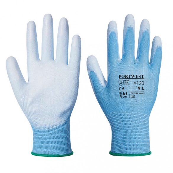 Portwest Nylon védőkesztyű PU tenyérmártott-A120-kék-L