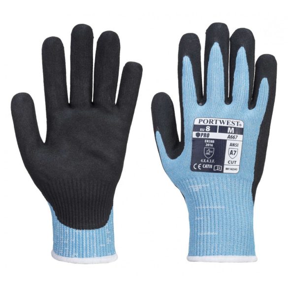 Portwest Claymore AHR Cut Glove-A667-kék-L