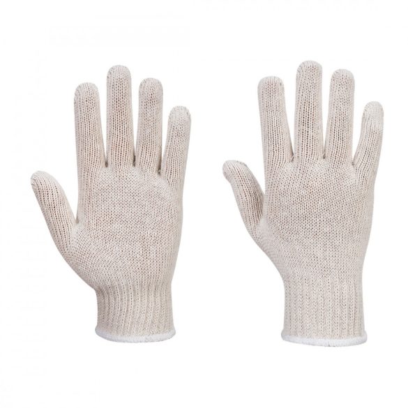 Portwest String Knit Liner Glove (288 pár)-AB030-fehér-L