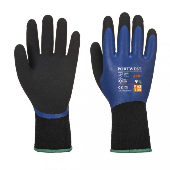 Portwest AP01 - Thermo Pro kesztyű - 7/S - kék/fekete