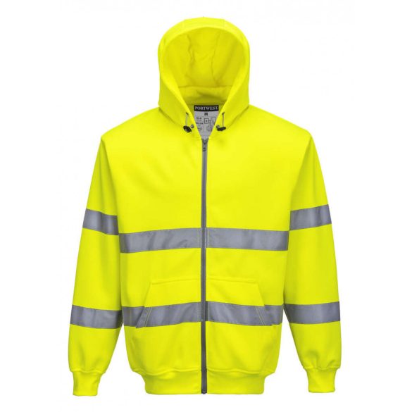 Portwest B305 - Hi-Vis zipzáros pulóver - L - sárga