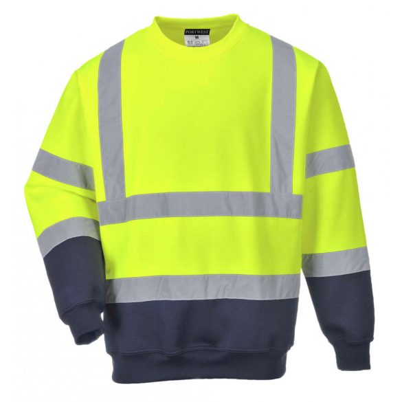 Portwest B306 - Kéttónusú Hivis pulóver - M - sárga