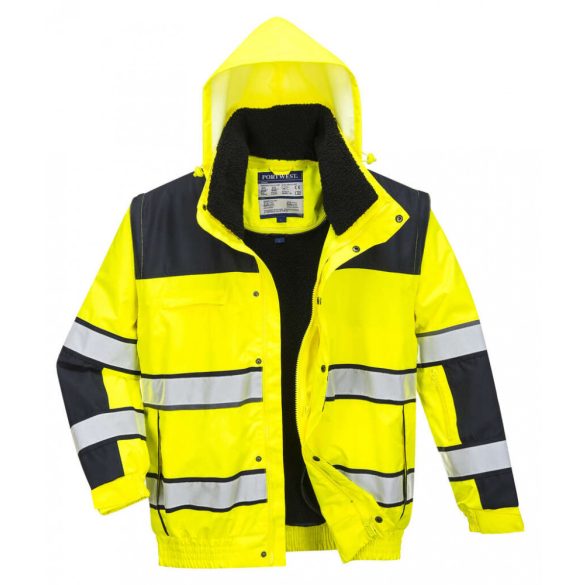 Portwest C466 - Hi-Vis Classic Bomber dzseki - 4XL - sárga/fekete