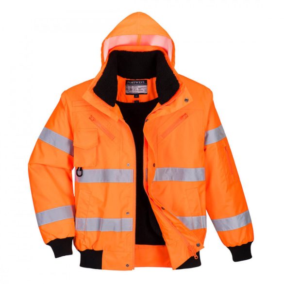 Portwest Hi-Vis 3 az 1-ben Bomber dzseki C467 - narancs - XS