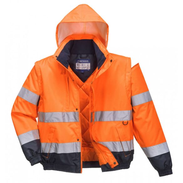 Portwest C468 - HiVis 2 az 1-ben kabát - XL - narancs