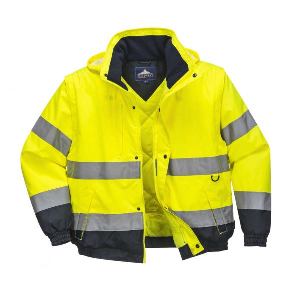 Portwest C468 - HiVis 2 az 1-ben kabát - L - sárga