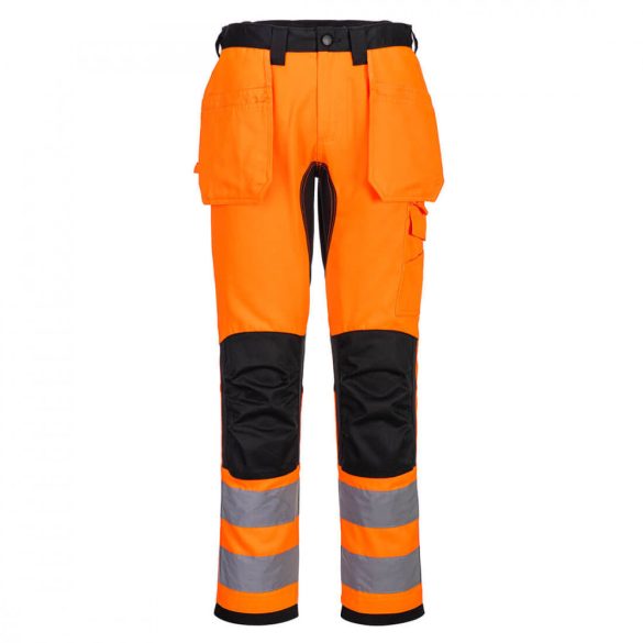 Portwest WX2 Eco Hi-Vis Holster Pocket Trousers CD889 - narancs/fekete - 36 (L)