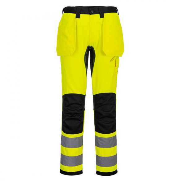 Portwest WX2 Eco Hi-Vis Holster Pocket Trousers CD889 - sárga / fekete - 33 (M)