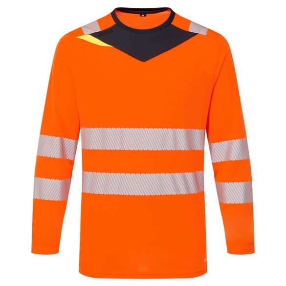 Portwest DX4 Hi-Vis T-Shirt L/S DX416 - narancs/fekete - L