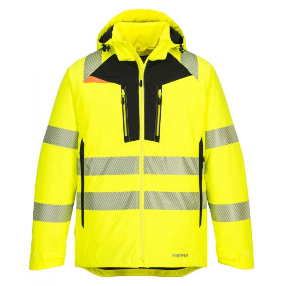 Portwest DX461 - Portwest DX4 Hi-Vis téli kabát - XXL - sárga/fekete