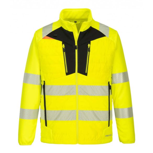 Portwest DX473 - Portwest DX4 Hi-Vis Hibrid Baffle kabát - 4XL - sárga/fekete