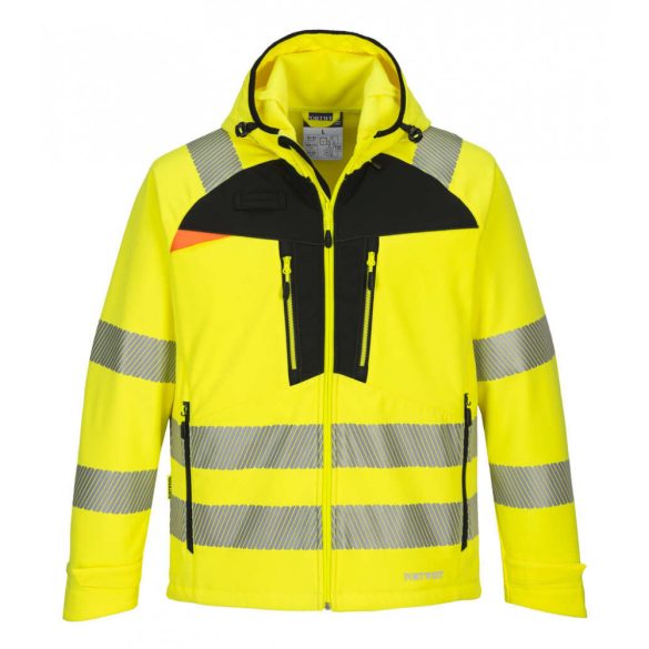 Portwest DX475 - Portwest DX4 Hi-Vis softshell dzseki - 4XL - sárga/fekete