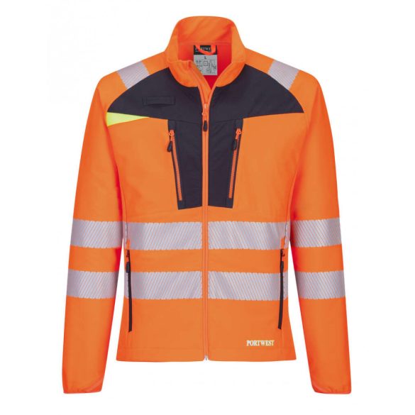 Portwest DX481 - Portwest DX4 Hi-Vis Zip felső - 4XL - narancs/fekete