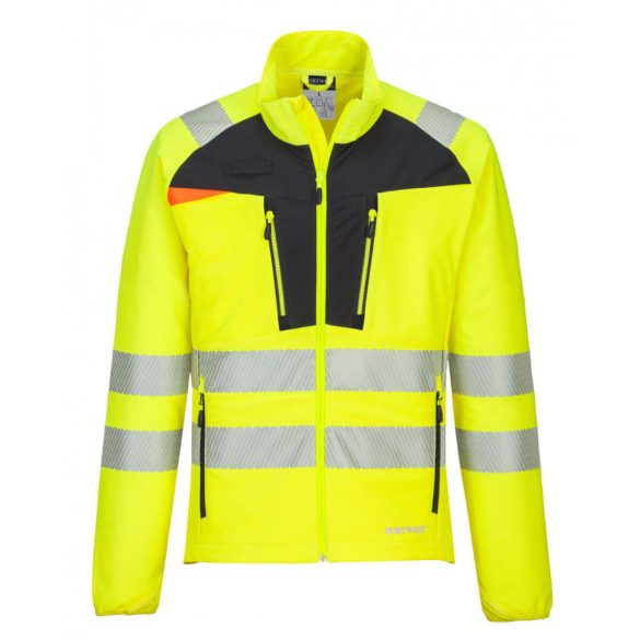 Portwest DX481 - Portwest DX4 Hi-Vis Zip felső - 4XL - sárga/fekete