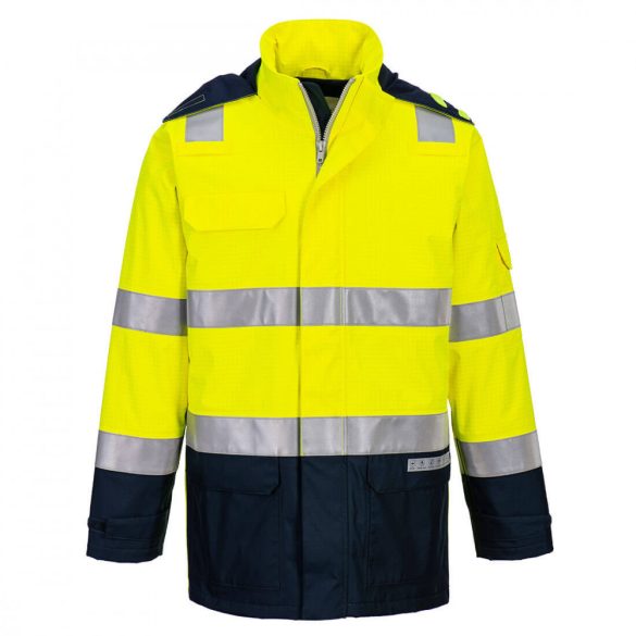 Portwest Bizflame Multi Light Arc Hi-Vis Jacket FR605 - sárga / tengerészkék - M