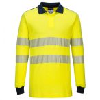   Portwest WX3 FR Hi-Vis Polo Shirt FR702 - sárga / tengerészkék - L