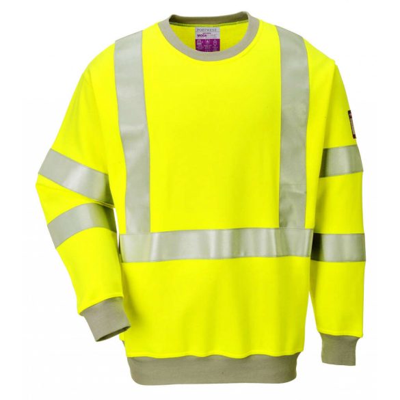 Portwest FR72 - Lángálló, antisztatikus, Hi-Vis pulóver - M - sárga