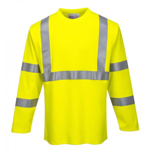 Portwest FR96 - FR Hi-Vis hosszú ujjú pólóing - L - sárga