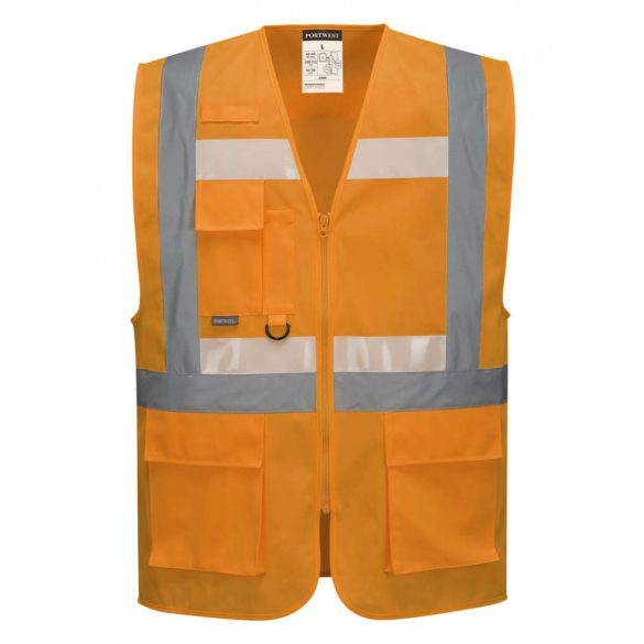 Portwest G456 - Glowtex vezetői mellény Ezee zippzárral - XL - narancs