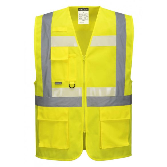 Portwest G456 - Glowtex vezetői mellény Ezee zippzárral - 5XL - sárga