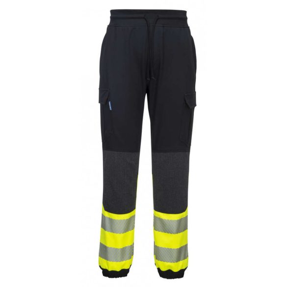 Portwest KX341 - KX3 Hi-Vis Flexi nadrág - XL - fekete/sárga