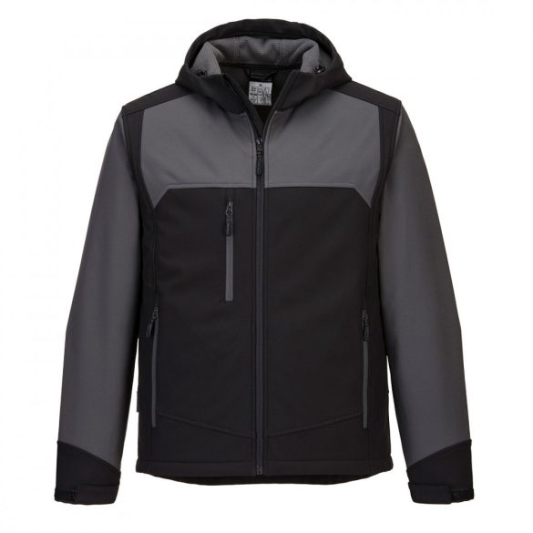 Portwest KX3 kapucnis softshell dzseki KX362 - fekete/szürke - L