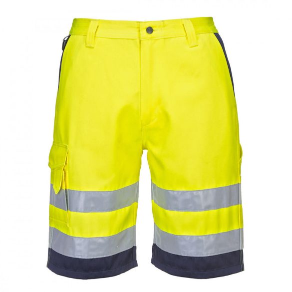 Portwest HiVis jólláthatósági rövidnadrág L043 - sárga/tengerészkék - 3XL