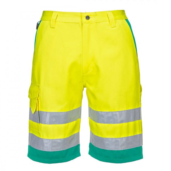 Portwest HiVis jólláthatósági rövidnadrág L043 - sárga/zöld - 2XL