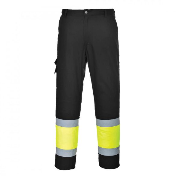 Portwest Hi-Vis könnyű, kéttónusú Combat nadrág L049 - sárga / fekete - M