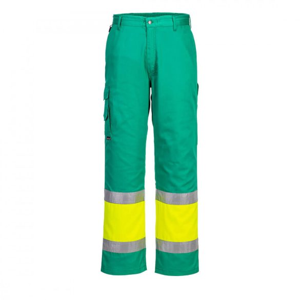 Portwest Hi-Vis könnyű, kéttónusú Combat nadrág L049 - sárga/türkiz - L