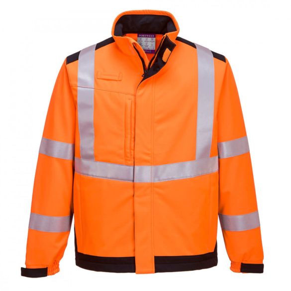 Portwest Modaflame Multi Norm Arc Softshell kabát MV72 - narancs/tengerészkék - 3XL