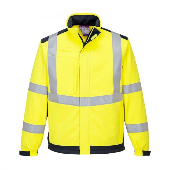 Portwest Modaflame Multi Norm Arc Softshell kabát MV72 - sárga/tengerészkék - 4XL