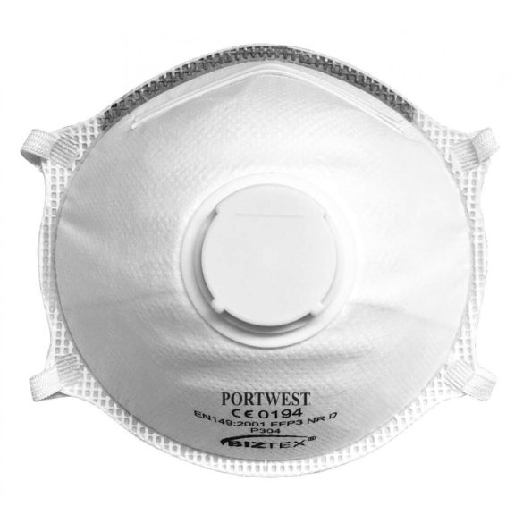 Portwest FFP3 Light Cup Respirator (10 db)-P304-fehér--