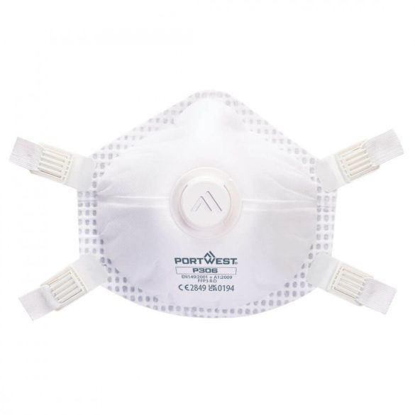 Portwest FFP3 Ultimate Valved Reusable Respirator (5 db)-P306-fehér--