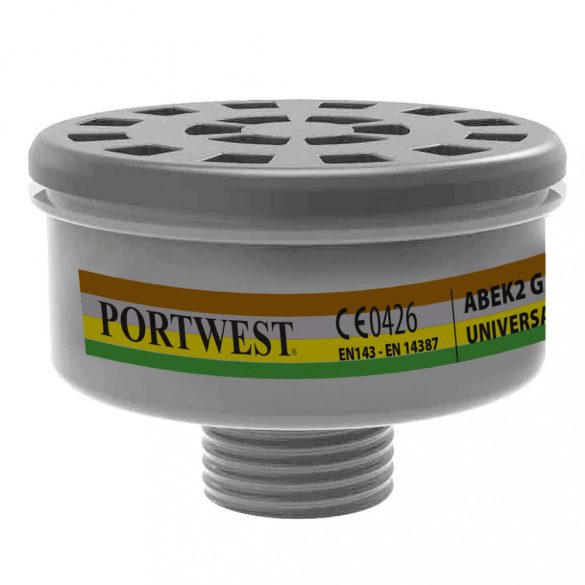 Portwest ABEK2 Filter univerzális csatlakozás (4 db))-P926-fekete--