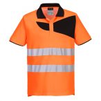   Portwest PW2 Hi-Vis rövid ujjú póló PW212 - narancs/fekete - 4XL