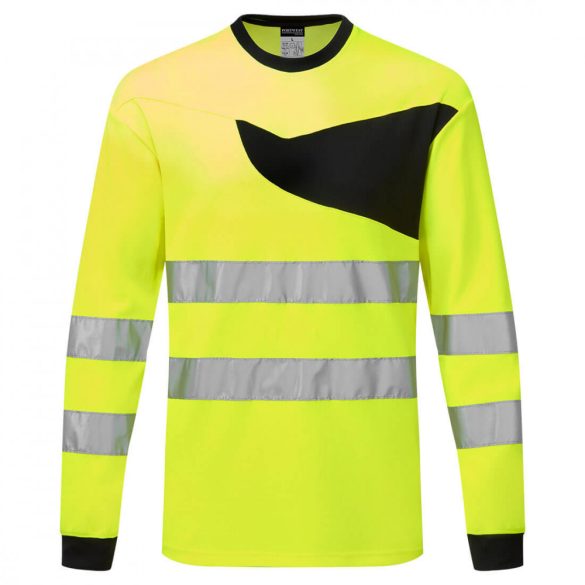 Portwest PW2 Hi-Vis T-Shirt L/S PW221 - sárga / fekete - L