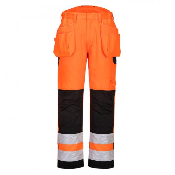 Portwest PW2 Hi-Vis Holster nadrág PW242 - narancs/fekete - 28 (XS)