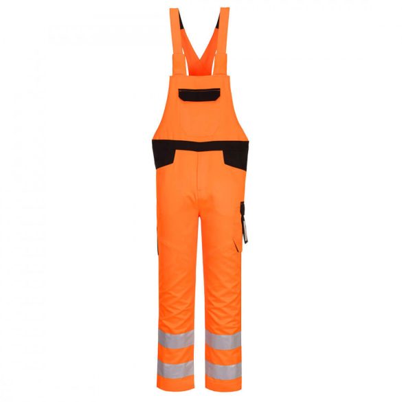 Portwest PW2 Hi-Vis kantáros nadrág PW244 - narancs/fekete - L