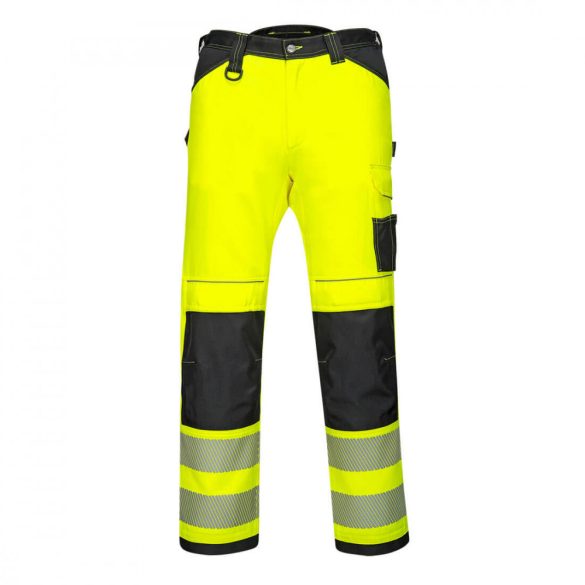 Portwest PW3 Hi-Vis könnyű stretch nadrág PW303 - sárga / fekete - 34 (M)