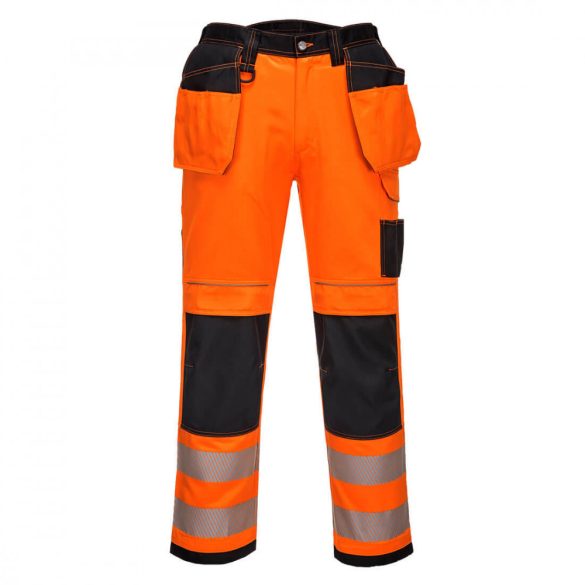 Portwest PW3 Hi-Vis Stretch Holster nadrág PW306 - narancs/fekete - 28 (XS)