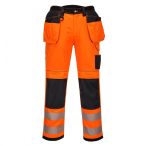   Portwest PW3 Hi-Vis Stretch Holster nadrág PW306 - narancs/fekete - 33 (M)