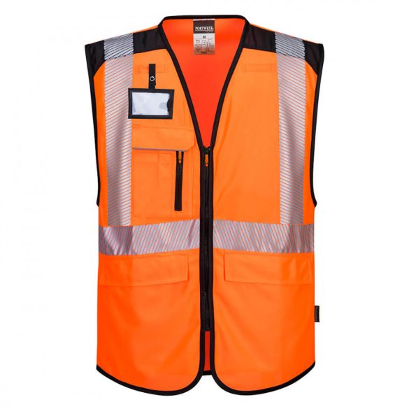 Portwest PW3 Hi-Vis Executive mellény PW309 - narancs/fekete - 4XL