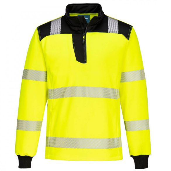 Portwest PW3 Hi-Vis 1/4 Zip melegítőfelső PW326 - sárga / fekete - 5XL