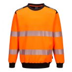   Portwest PW3 Hi-Vis Crew Neck pulóver PW379 - narancs/fekete - 4XL