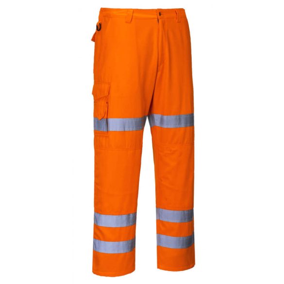 Portwest RT49 - HiVis Combat nadrág, három szalaggal - M - narancs