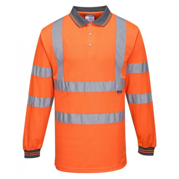 Portwest S277 - Hi-Vis hosszú ujjú pólóing - 4XL - narancs